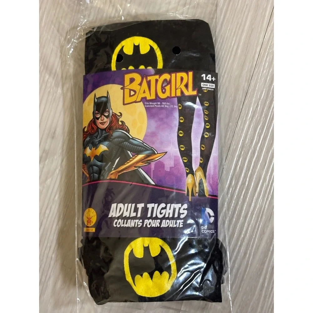 Batgirl Womens Tights DC Comics Superhero Cosplay Costume Black Yellow One Sizes